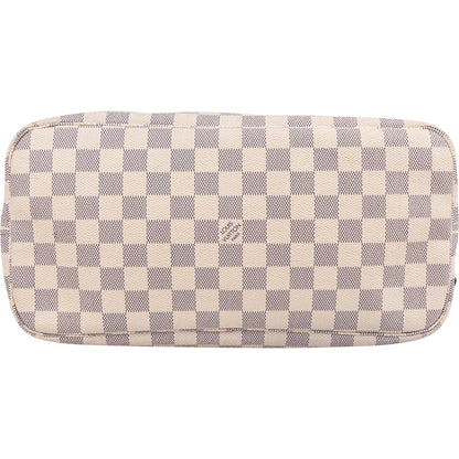 Louis Vuitton Monogram Damier Azur Canvas Neverfull MM Shoulder Bag