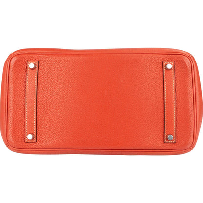 Hermès Pink Taurillon Clemence Birkin 35 Handbag Clay Red Bougainvillier