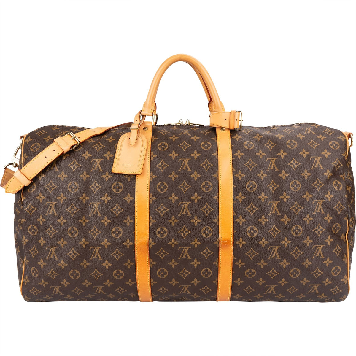 Louis Vuitton Monogram Canvas Keepall 60 Bandoulière Travel Bag