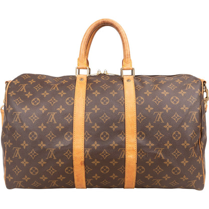 Louis Vuitton Monogram Canvas Keepall 45 Bandoulière Travel Bag