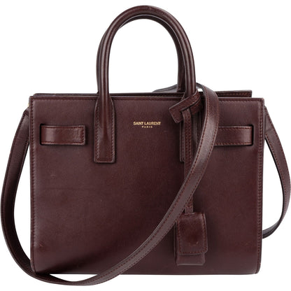 Saint Laurent Calfskin Leather Nano Sac De Jour Handbag