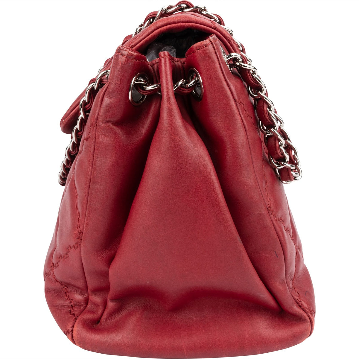 Chanel Quilted Lambskin Diamond Stitch Hampton Flap Jumbo Flap Crossbody Bag