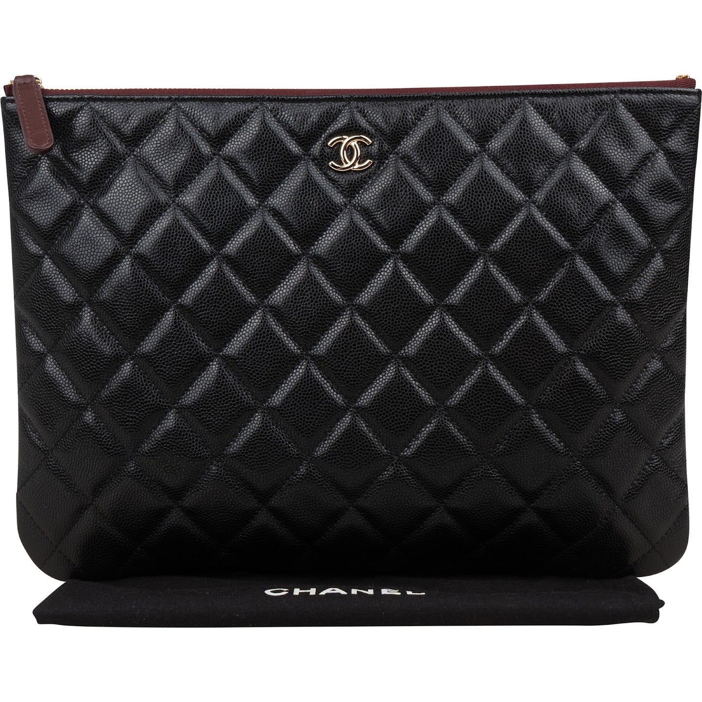 Chanel Quilted Lambskin CC Clutch