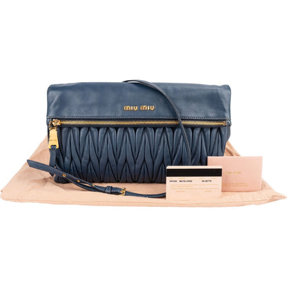 Miu Miu Matelassé Nappa Leather Flap Crossbody Bag