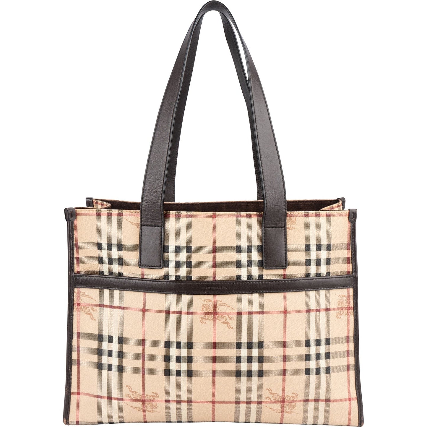 Burberry Haymarket Check Tote Shoulder Bag