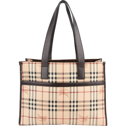 Burberry Haymarket Check Tote Shoulder Bag