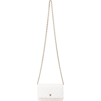 Chanel Quilted Caviar Leather Wallet On Chain Crossbody Bag