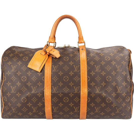 Louis Vuitton Monogram Canvas Keepall 50 Travel Bag