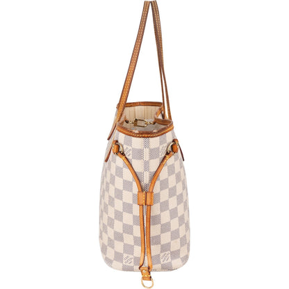 Louis Vuitton Monogram Damier Azur Canvas Neverfull PM Handbag