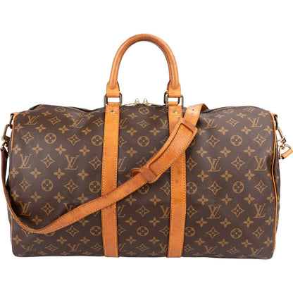 Louis Vuitton Monogram Canvas Keepall 45 Bandoulière Travel Bag