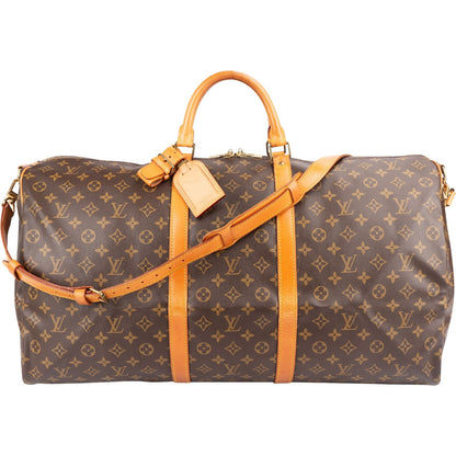 Louis Vuitton Monogram Canvas Keepall 60 Bandoulière Travel Bag