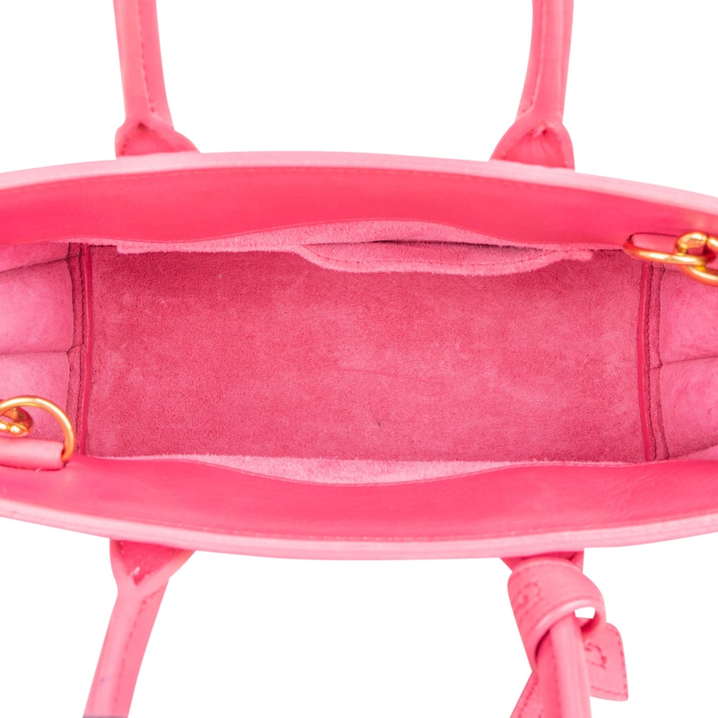 Saint Laurent Pink Calfskin Nano Sac De Jour Handbag