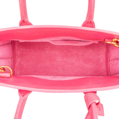 Saint Laurent Pink Calfskin Nano Sac De Jour Handbag