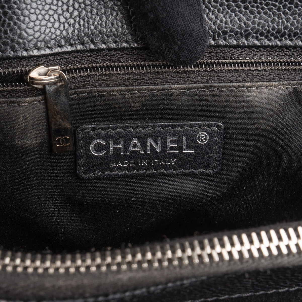 Chanel Quilted Caviar Leather Grand Shopping Tote Shoulder Bag