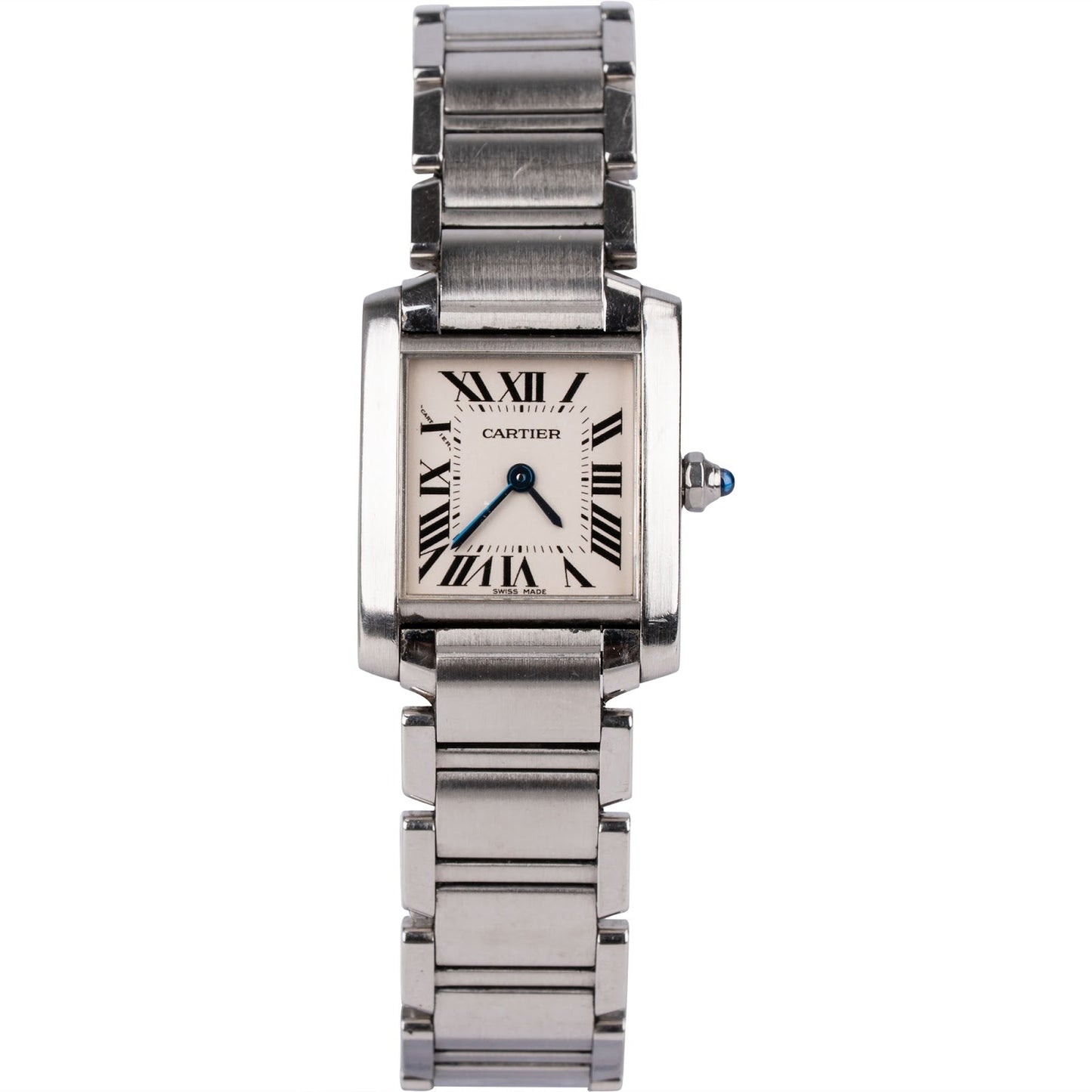 Cartier Silver Tone Tank Française 2384 Women Watch