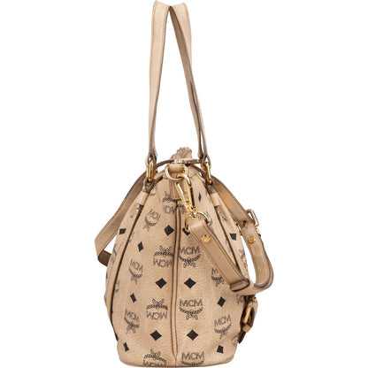MCM Monogram Visetos Shopper Tote Shoulder Bag