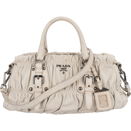 Prada Nappa Gaufre Leather Satchel Handbag