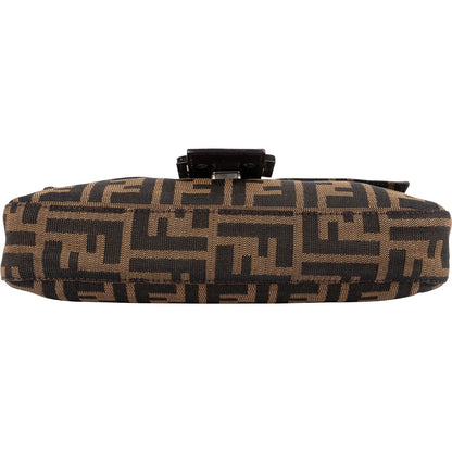 Fendi Monogram Zucca Baguette Shoulder Bag