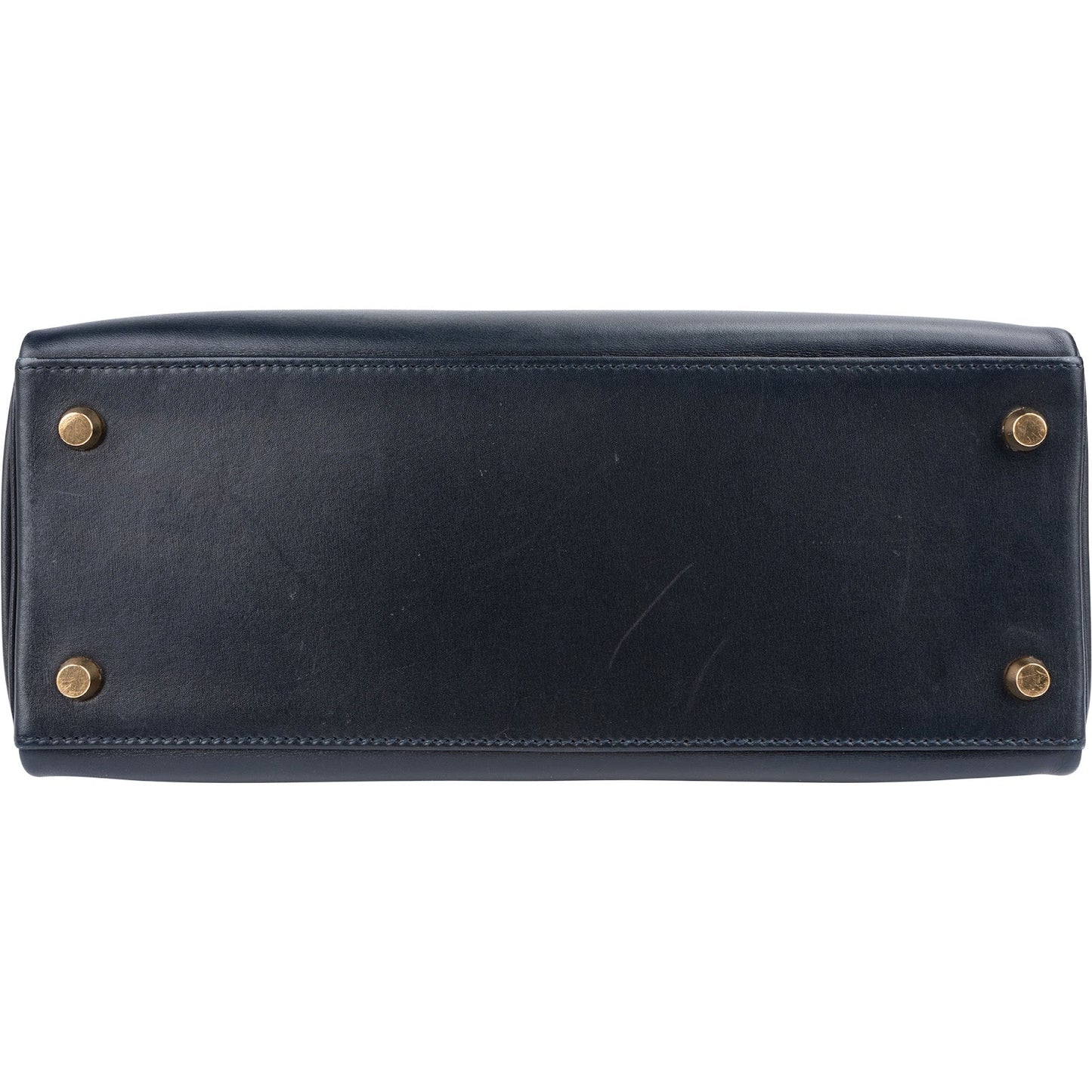Hermès Blue Boxcalf Leather Kelly 28 Handbag