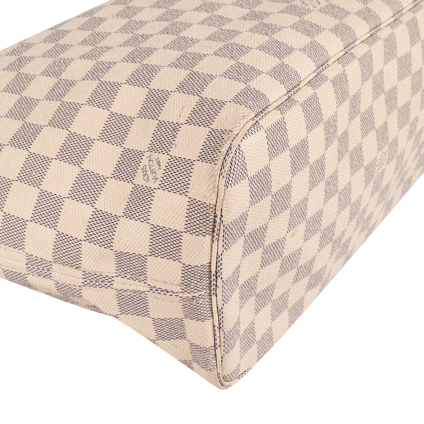 Louis Vuitton Monogram Damier Azur Canvas Neverfull MM Shoulder Bag