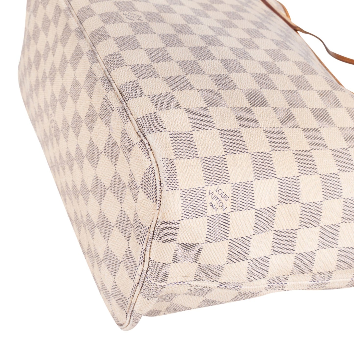 Louis Vuitton Monogram Damier Azur Neverfull MM Shoulder Bag