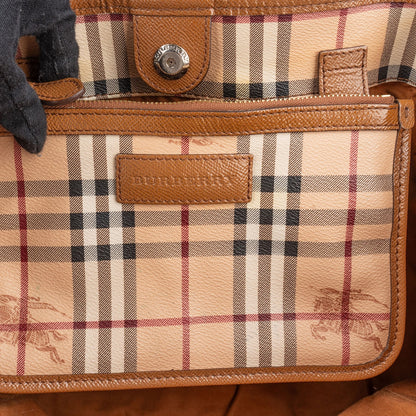 Burberry Haymarket Check Hobo Shoulder Bag