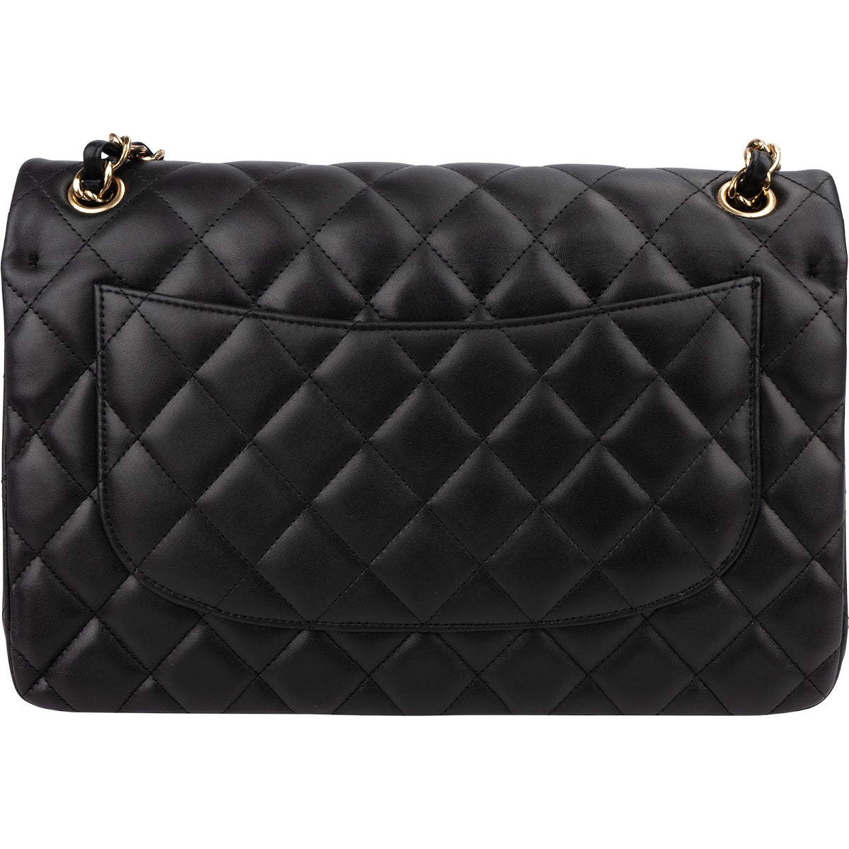 Chanel Quilted Lambskin Jumbo Double Flap Crossbody Bag