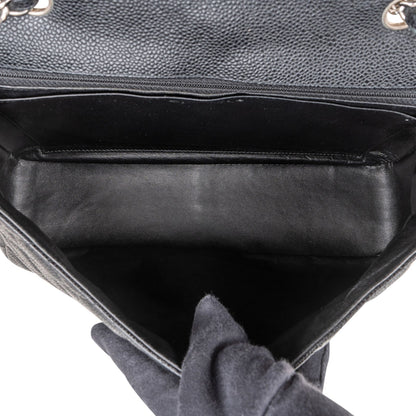 Chanel Quilted Caviar Leather Jumbo Single Flap Crossbody Bag