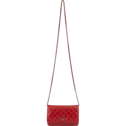 Chanel Quilted Lambskin Wallet on Chain Crossbody Bag