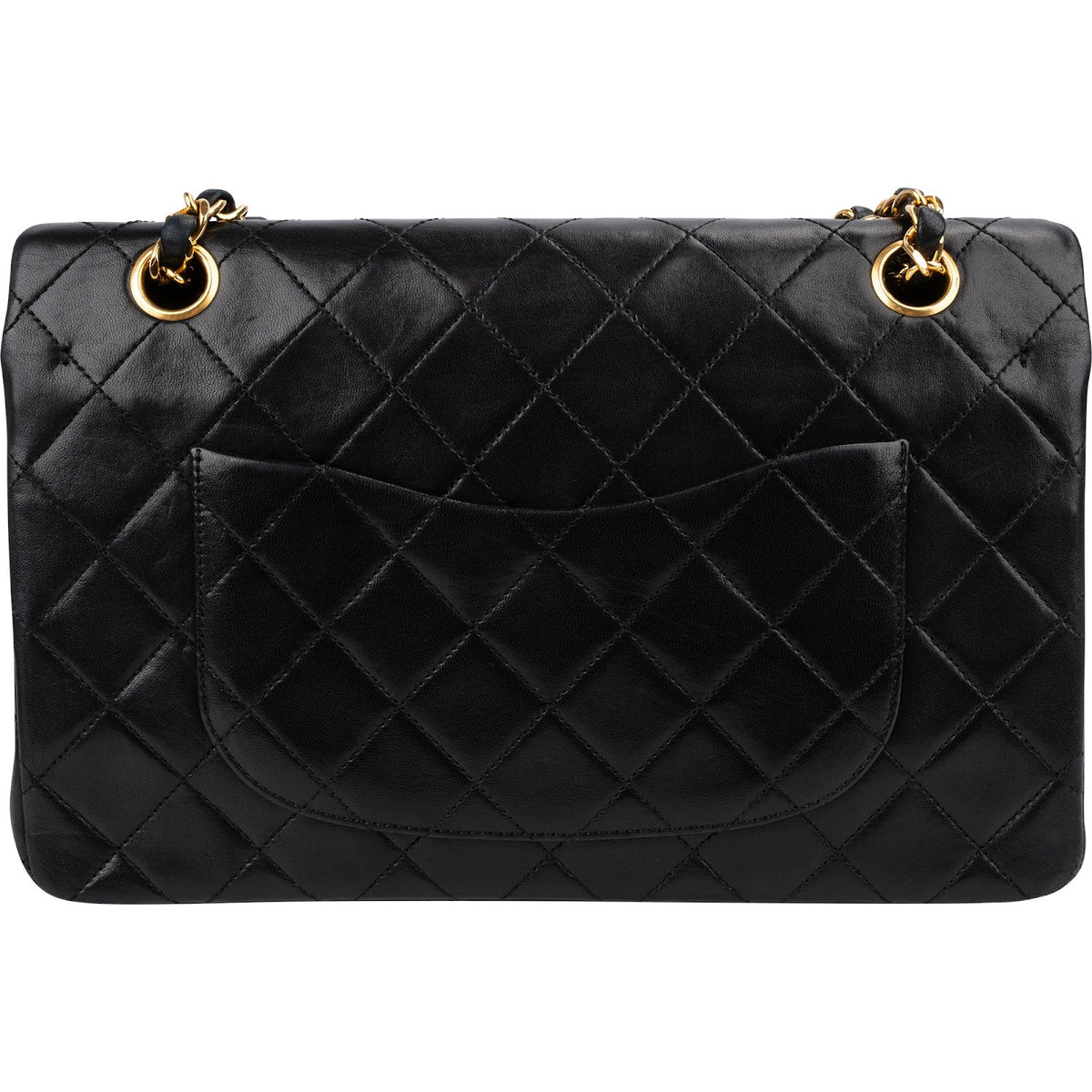 Chanel Quilted Lambskin Medium 24K Gold Double Flap Shoulder Bag
