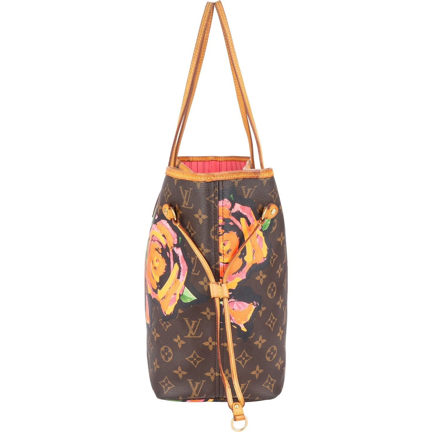 Louis Vuitton Monogram Canvas Limited Roses Neverfull MM Shoulder Bag