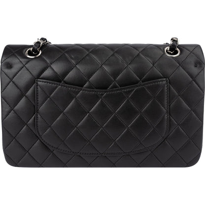 Chanel Quilted Lambskin Palladium Medium Double Flap Shoulder Bag