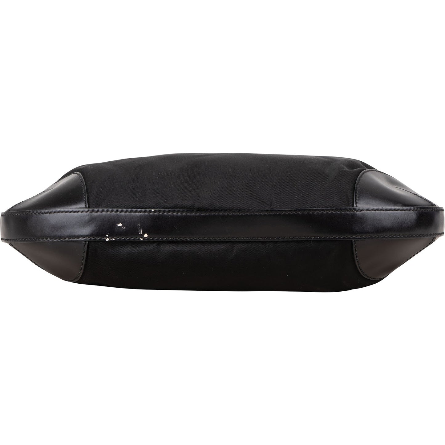 Prada Tessuto and Leather Triangle Hobo Shoulder Bag