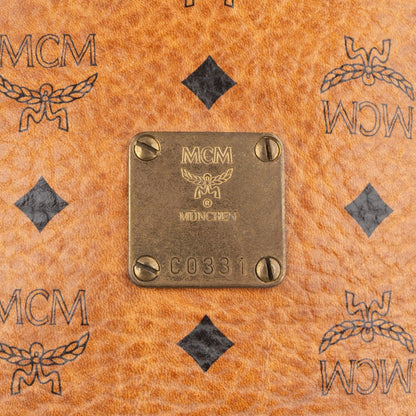 MCM Monogram Visetos Drawstring Bucket Crossbody Bag