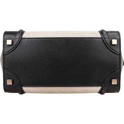 Céline Tricolor Leather Luggage Handbag
