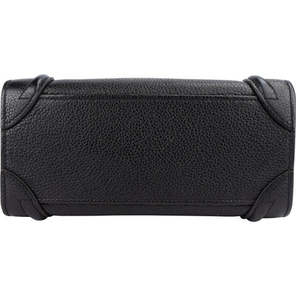 Celine Grained Leather Luggage Nano Crossbody Handbag