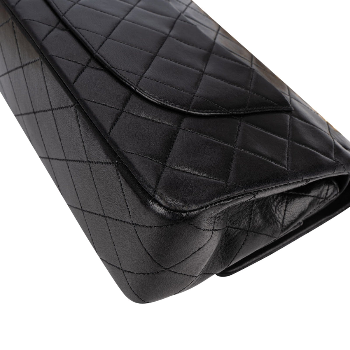 Chanel Quilted Lambskin Medium 24K Gold Double Flap Shoulder Bag