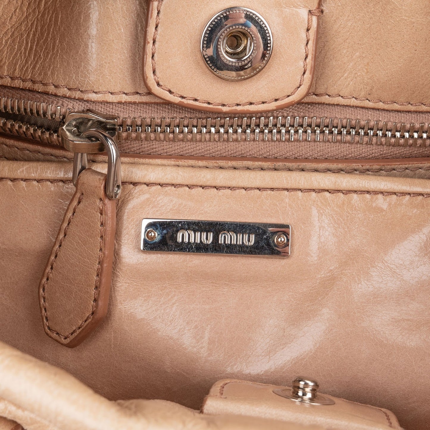 Miu Miu Vitello Lux Bow Bag Handbag