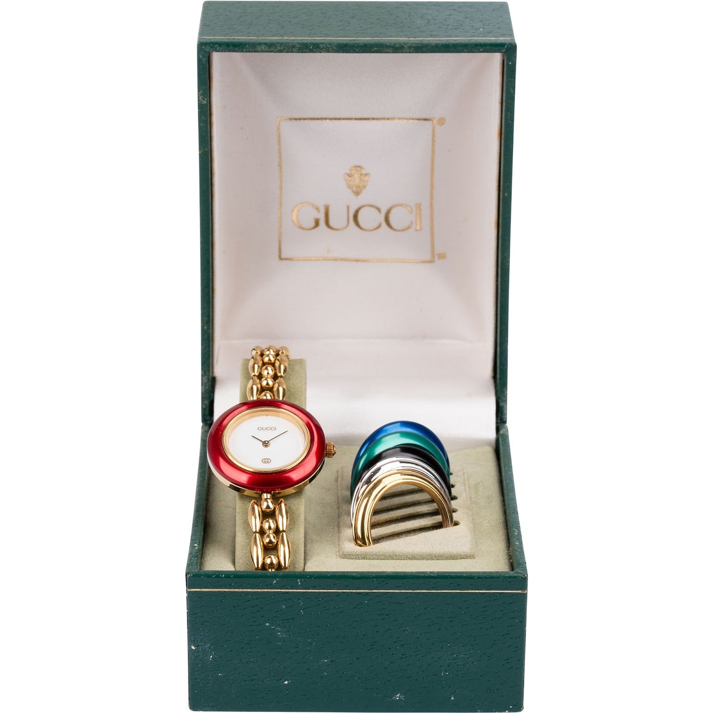 Gucci Gold Tone Change Bezel 11/12.2 Women Watch