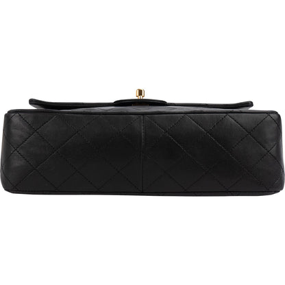 Chanel Quilted Lambskin Medium 24K Gold Double Flap Shoulder Bag