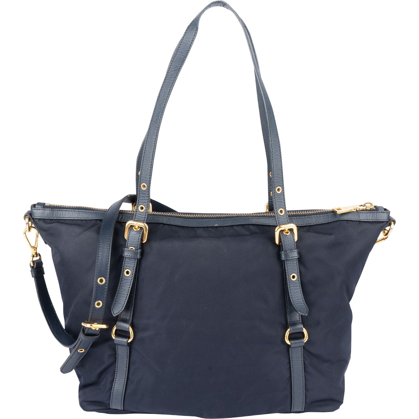 Prada Tessuto Saffiano Leather Tote Shoulder Bag