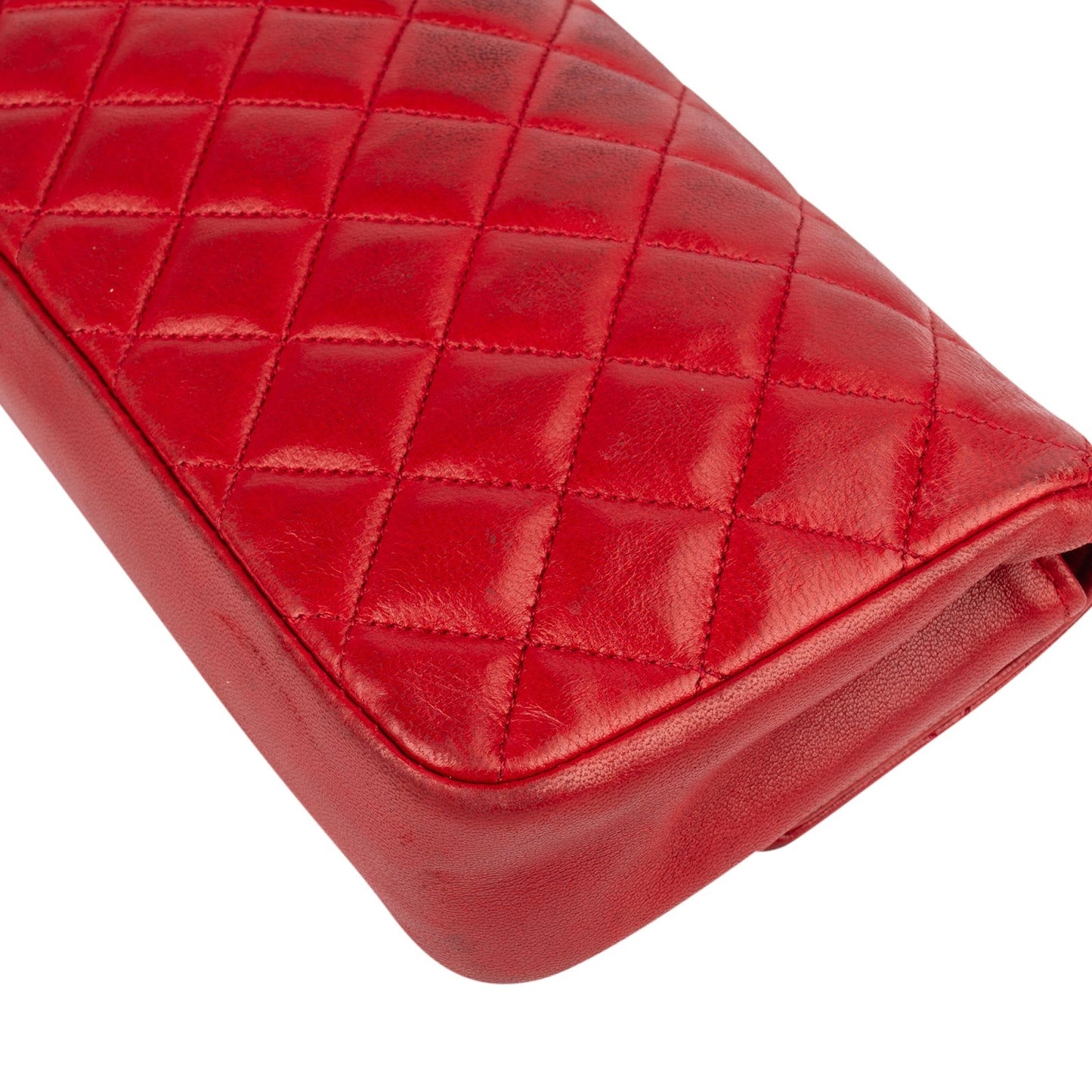 Chanel Quilted Lambskin 24K Gold Small Single Flap Crossbody Bag