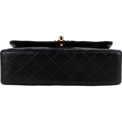Chanel Quilted Lambskin 24K Gold Small Double Flap Shoulder Bag