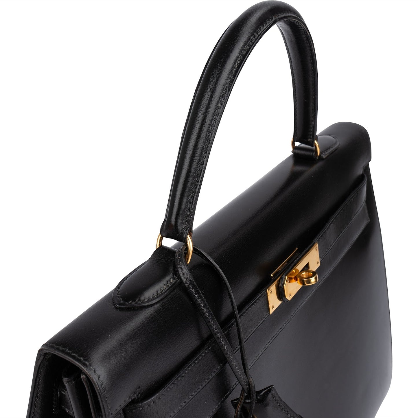 Hermès Noir Boxcalf Kelly 35 Sellier Handbag