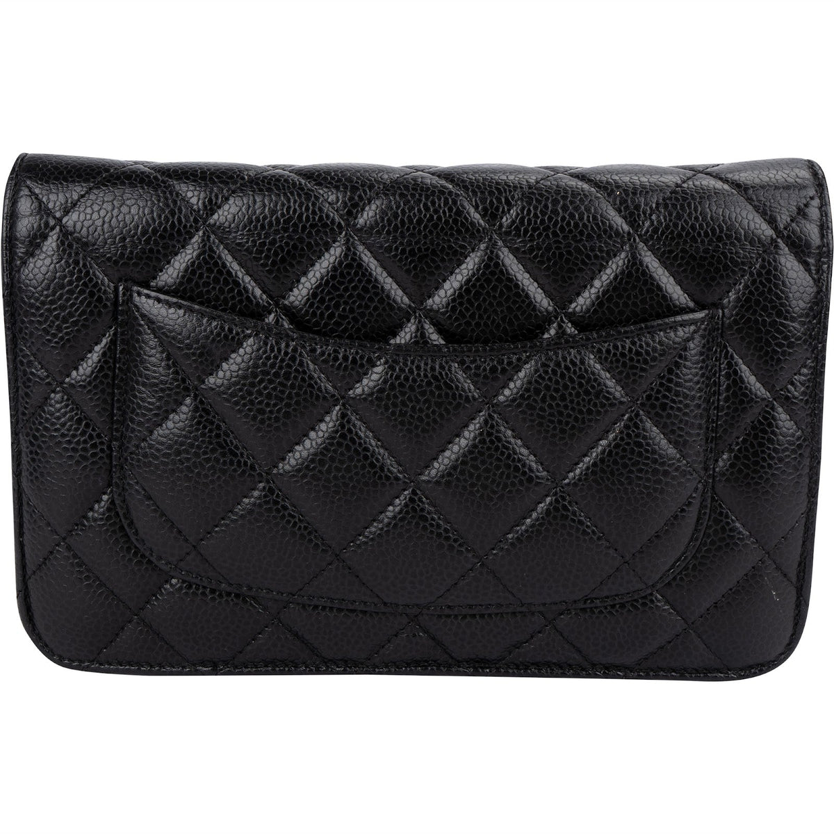 Chanel Quilted Caviar Leather Wallet On Chain Crossbody Bag