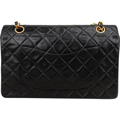 Chanel Quilted Lambskin Medium 24K Gold Double Flap Shoulder Bag
