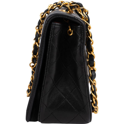 Chanel Quilted Lambskin 24K Gold Single Flap Crossbody Bag