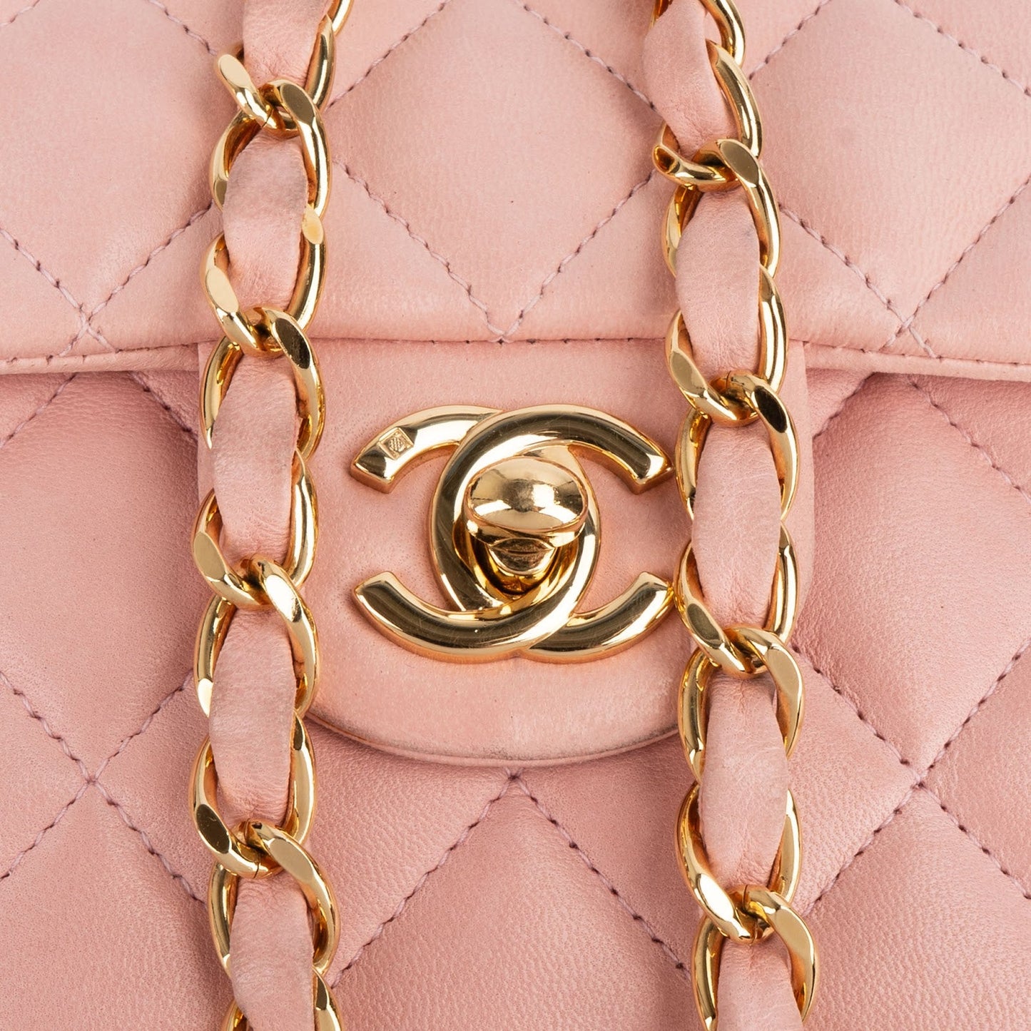 Chanel Quilted Lambskin 24K Gold Single Flap Crossbody Bag