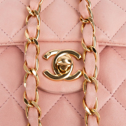 Chanel Quilted Lambskin 24K Gold Single Flap Crossbody Bag