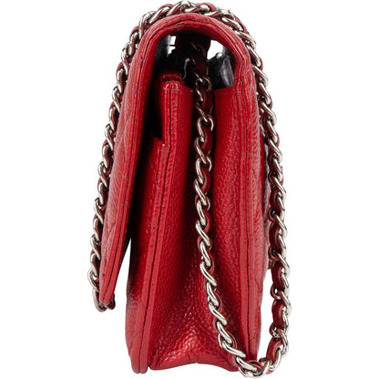 Chanel Quilted Caviar Leather Wallet on Chain Crossbody Bag